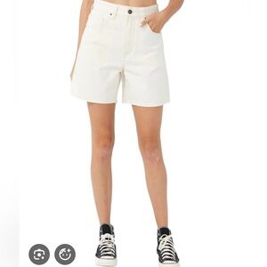 Cotton On dad jean shorts soft pink size 10